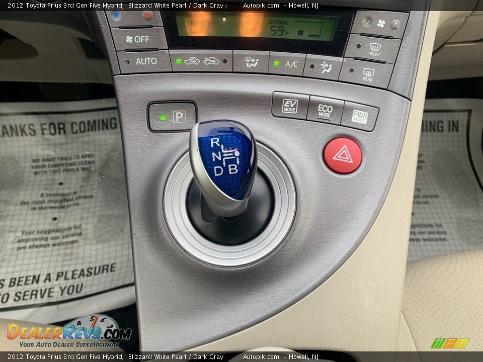 2012 Toyota Prius 3rd Gen Five Hybrid Blizzard White Pearl / Dark Gray Photo #16