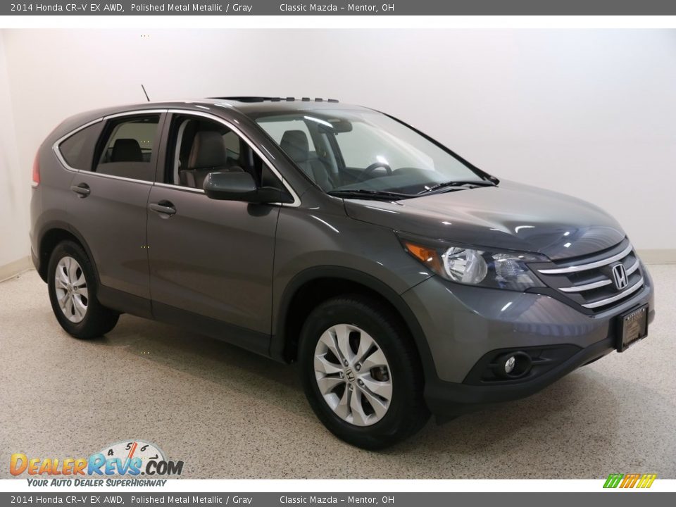 2014 Honda CR-V EX AWD Polished Metal Metallic / Gray Photo #1