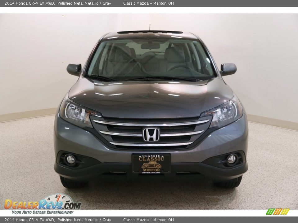 2014 Honda CR-V EX AWD Polished Metal Metallic / Gray Photo #2