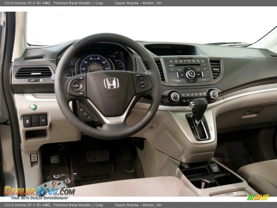 2014 Honda CR-V EX AWD Polished Metal Metallic / Gray Photo #7