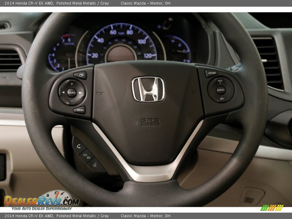 2014 Honda CR-V EX AWD Polished Metal Metallic / Gray Photo #8