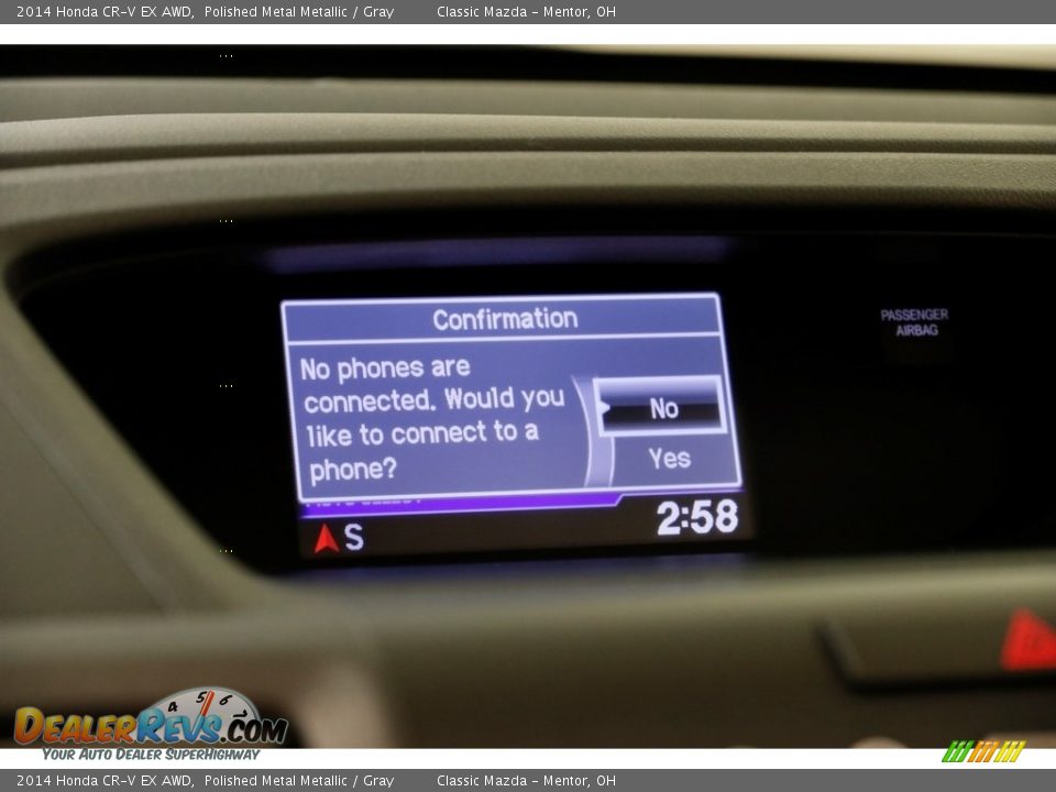 2014 Honda CR-V EX AWD Polished Metal Metallic / Gray Photo #12