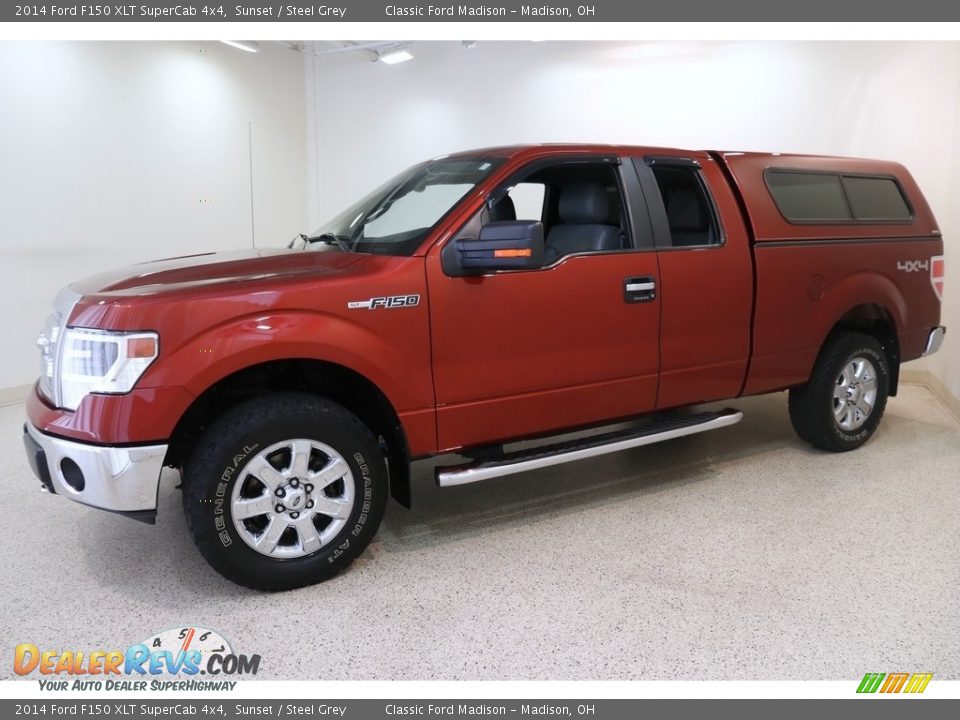 2014 Ford F150 XLT SuperCab 4x4 Sunset / Steel Grey Photo #3