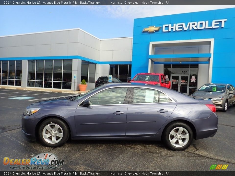 2014 Chevrolet Malibu LS Atlantis Blue Metallic / Jet Black/Titanium Photo #3