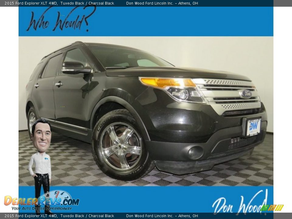 2015 Ford Explorer XLT 4WD Tuxedo Black / Charcoal Black Photo #1
