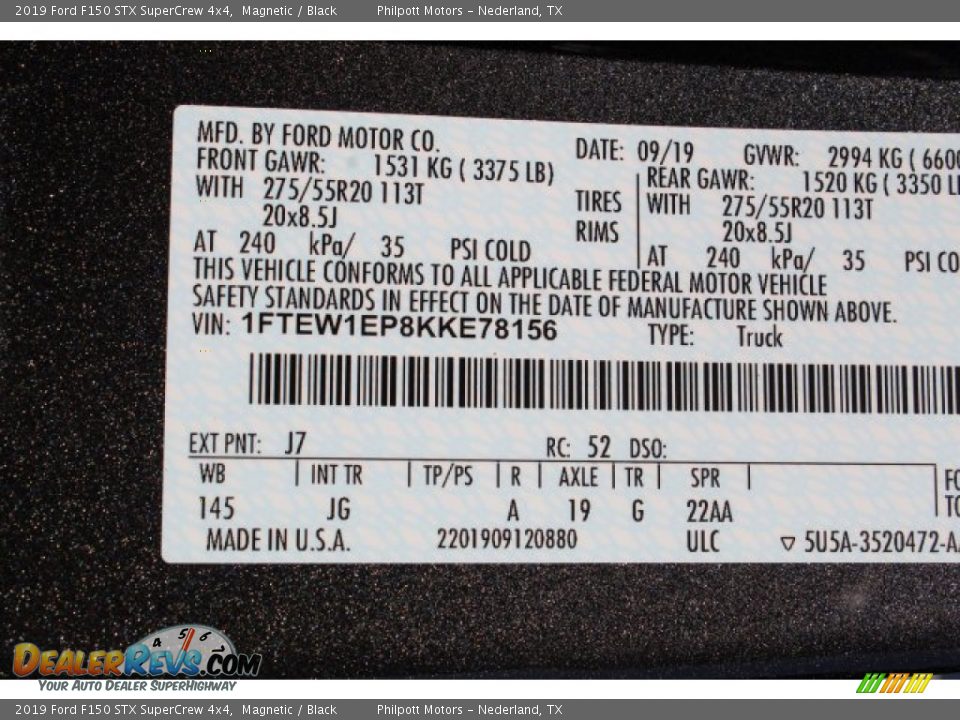 2019 Ford F150 STX SuperCrew 4x4 Magnetic / Black Photo #24