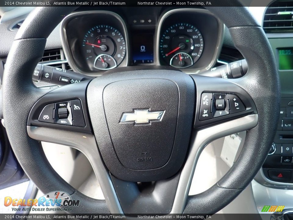2014 Chevrolet Malibu LS Atlantis Blue Metallic / Jet Black/Titanium Photo #27