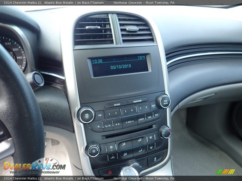 2014 Chevrolet Malibu LS Atlantis Blue Metallic / Jet Black/Titanium Photo #28