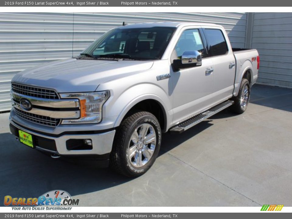 2019 Ford F150 Lariat SuperCrew 4x4 Ingot Silver / Black Photo #4