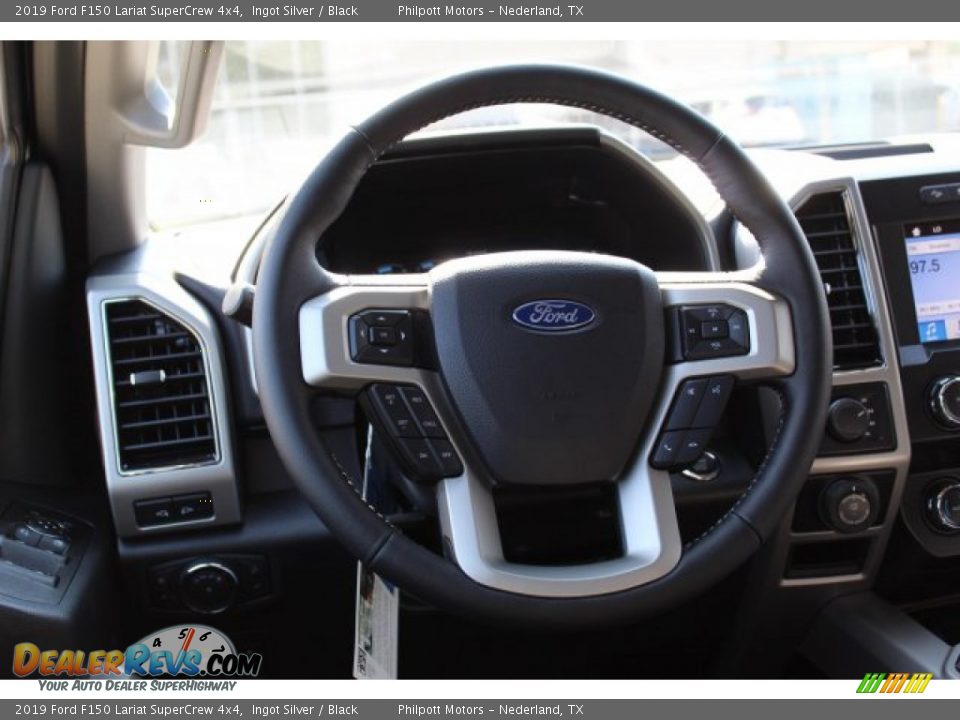 2019 Ford F150 Lariat SuperCrew 4x4 Ingot Silver / Black Photo #23