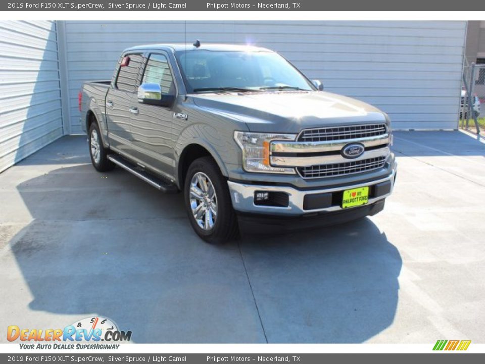 2019 Ford F150 XLT SuperCrew Silver Spruce / Light Camel Photo #2