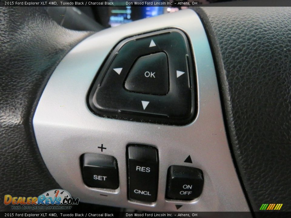 2015 Ford Explorer XLT 4WD Tuxedo Black / Charcoal Black Photo #34