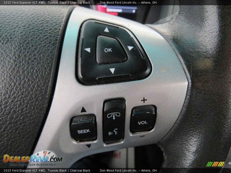 2015 Ford Explorer XLT 4WD Tuxedo Black / Charcoal Black Photo #35