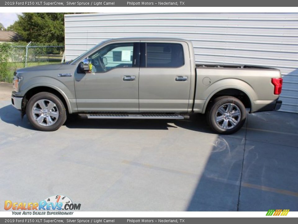 2019 Ford F150 XLT SuperCrew Silver Spruce / Light Camel Photo #6
