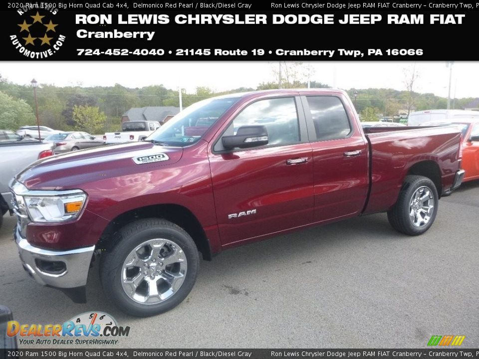2020 Ram 1500 Big Horn Quad Cab 4x4 Delmonico Red Pearl / Black/Diesel Gray Photo #1