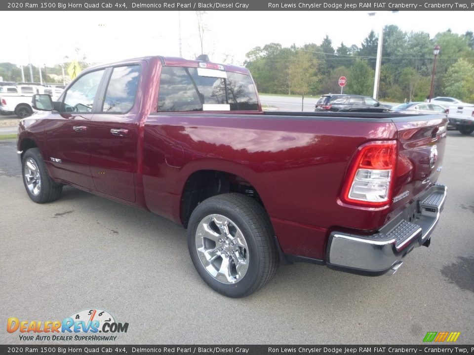 2020 Ram 1500 Big Horn Quad Cab 4x4 Delmonico Red Pearl / Black/Diesel Gray Photo #3
