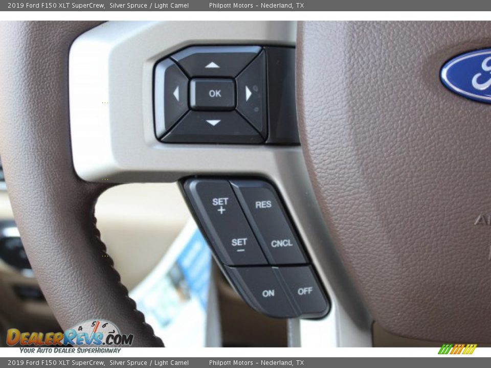 2019 Ford F150 XLT SuperCrew Silver Spruce / Light Camel Photo #13