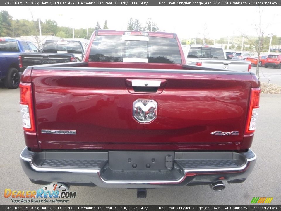 2020 Ram 1500 Big Horn Quad Cab 4x4 Delmonico Red Pearl / Black/Diesel Gray Photo #4