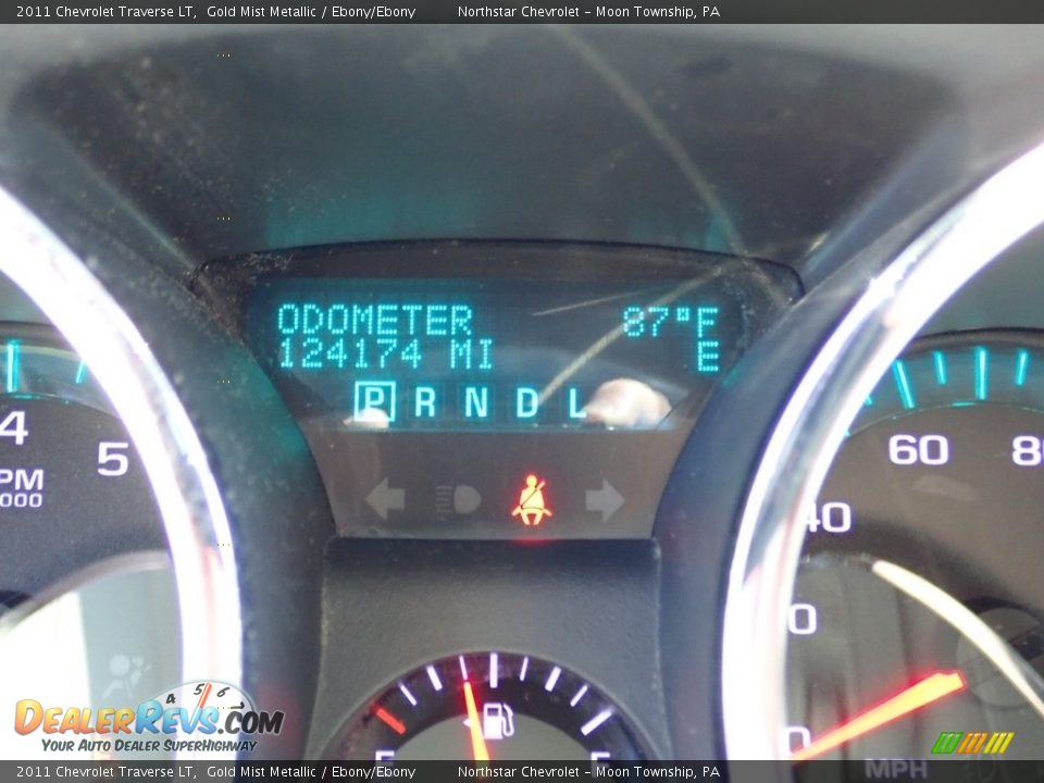 2011 Chevrolet Traverse LT Gold Mist Metallic / Ebony/Ebony Photo #15
