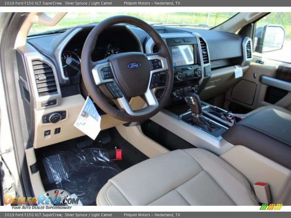 2019 Ford F150 XLT SuperCrew Silver Spruce / Light Camel Photo #23
