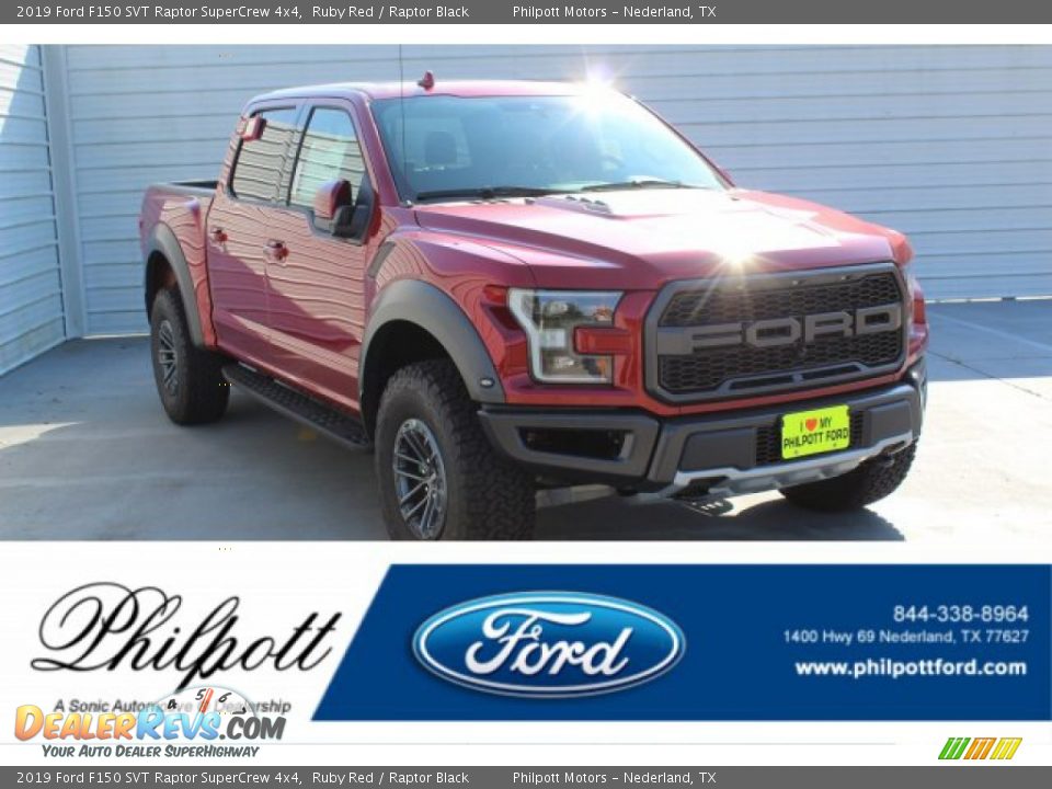 2019 Ford F150 SVT Raptor SuperCrew 4x4 Ruby Red / Raptor Black Photo #1