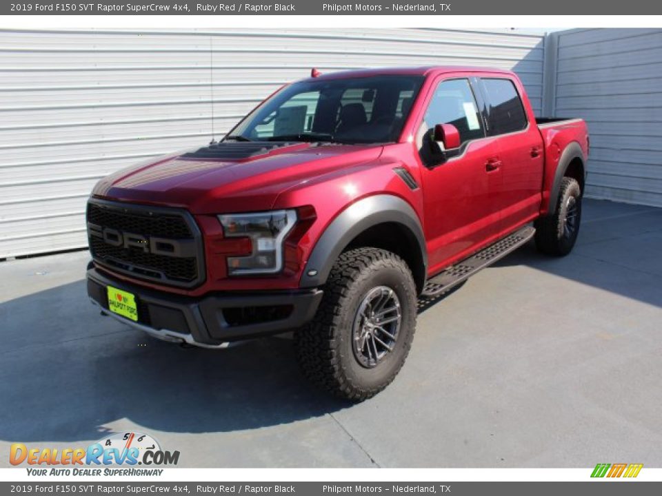 2019 Ford F150 SVT Raptor SuperCrew 4x4 Ruby Red / Raptor Black Photo #4