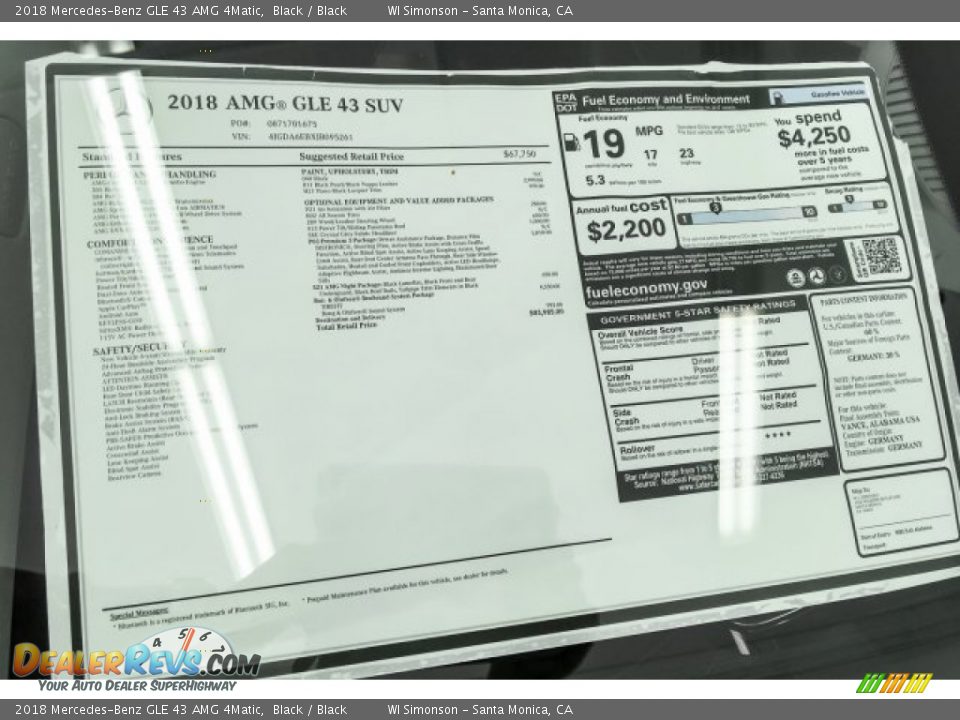 2018 Mercedes-Benz GLE 43 AMG 4Matic Black / Black Photo #26