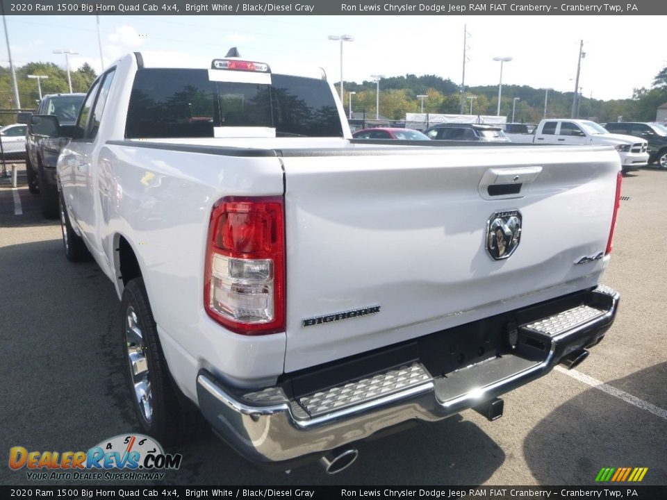 2020 Ram 1500 Big Horn Quad Cab 4x4 Bright White / Black/Diesel Gray Photo #3