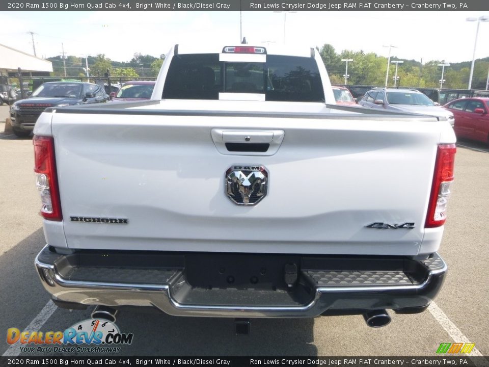 2020 Ram 1500 Big Horn Quad Cab 4x4 Bright White / Black/Diesel Gray Photo #4