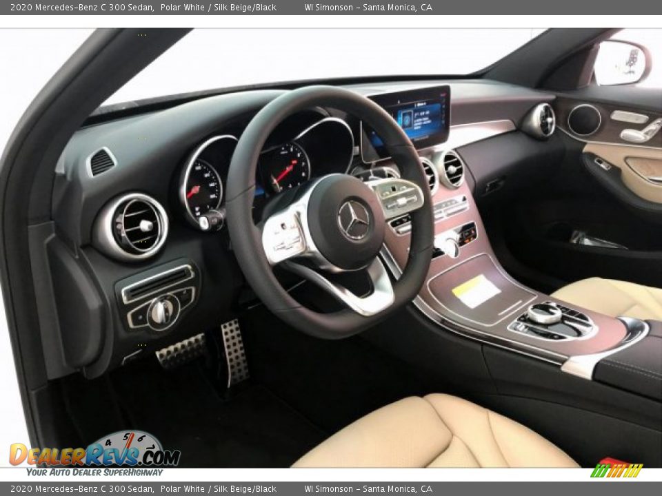 2020 Mercedes-Benz C 300 Sedan Polar White / Silk Beige/Black Photo #4