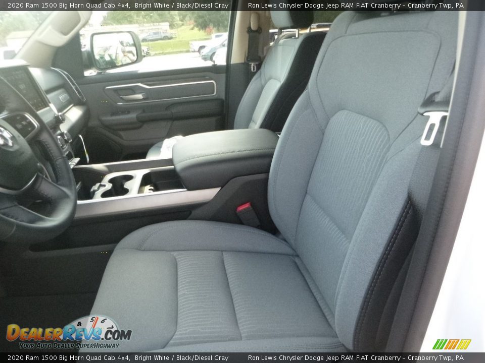 2020 Ram 1500 Big Horn Quad Cab 4x4 Bright White / Black/Diesel Gray Photo #14