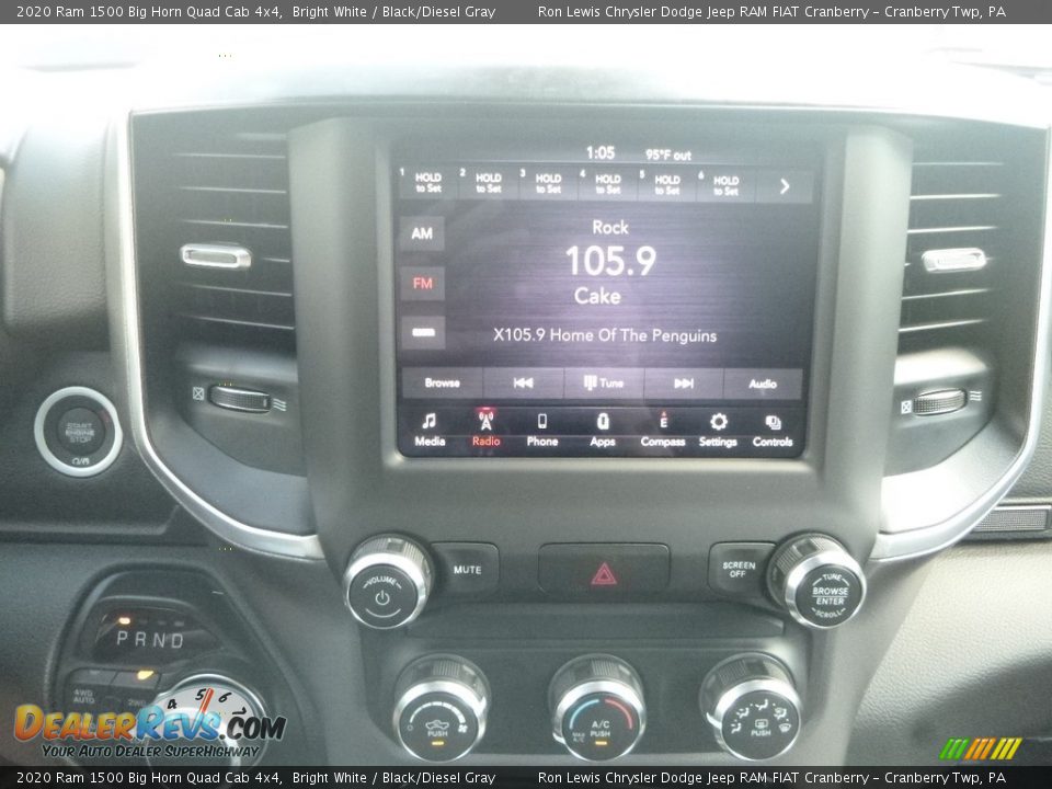 2020 Ram 1500 Big Horn Quad Cab 4x4 Bright White / Black/Diesel Gray Photo #16