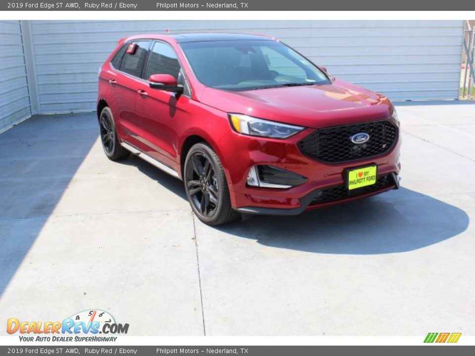 2019 Ford Edge ST AWD Ruby Red / Ebony Photo #2