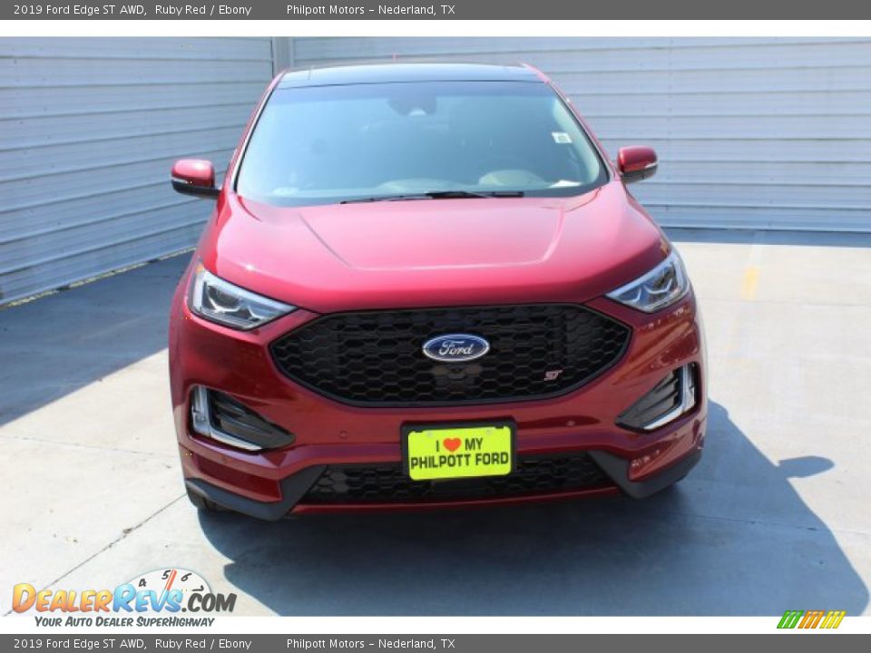 2019 Ford Edge ST AWD Ruby Red / Ebony Photo #3