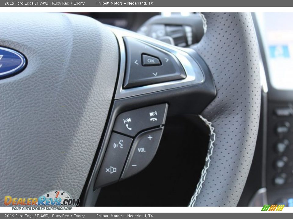 2019 Ford Edge ST AWD Ruby Red / Ebony Photo #14