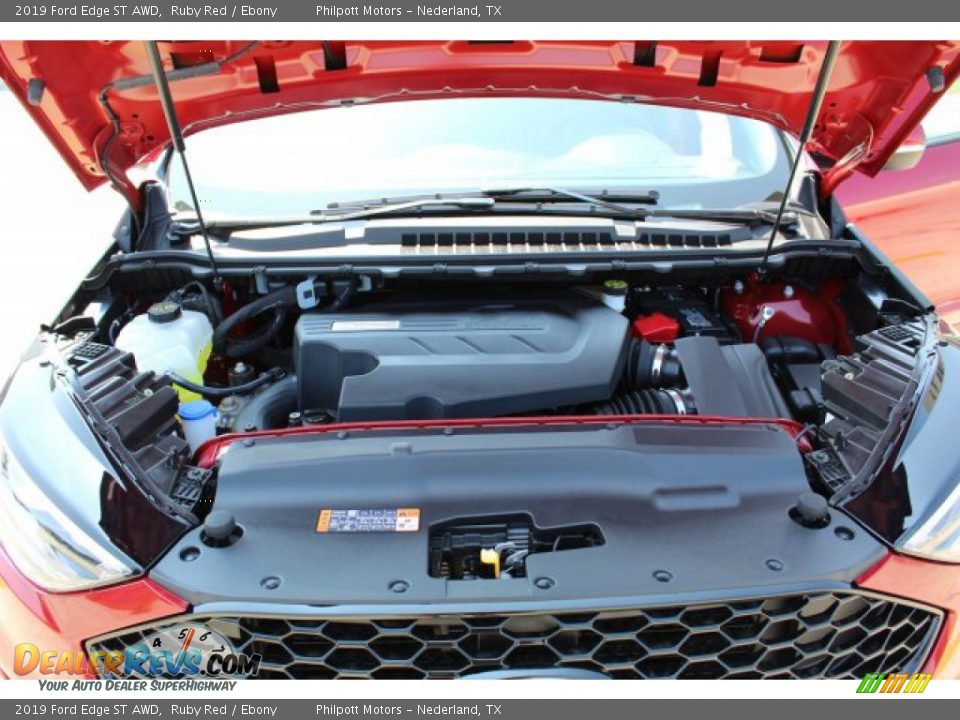 2019 Ford Edge ST AWD Ruby Red / Ebony Photo #28