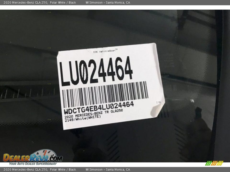 2020 Mercedes-Benz GLA 250 Polar White / Black Photo #11