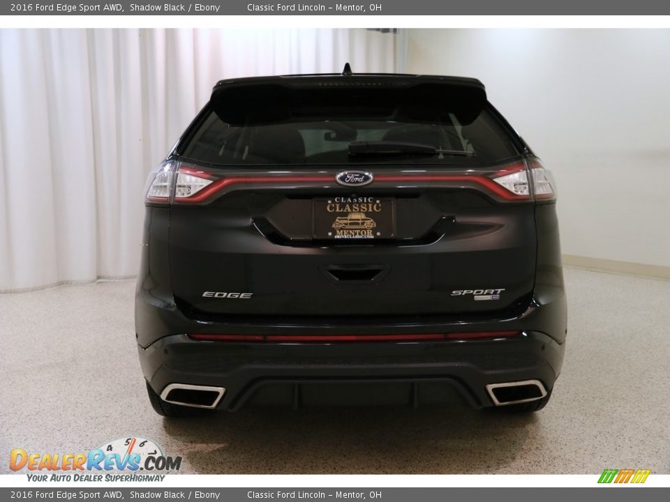 2016 Ford Edge Sport AWD Shadow Black / Ebony Photo #22