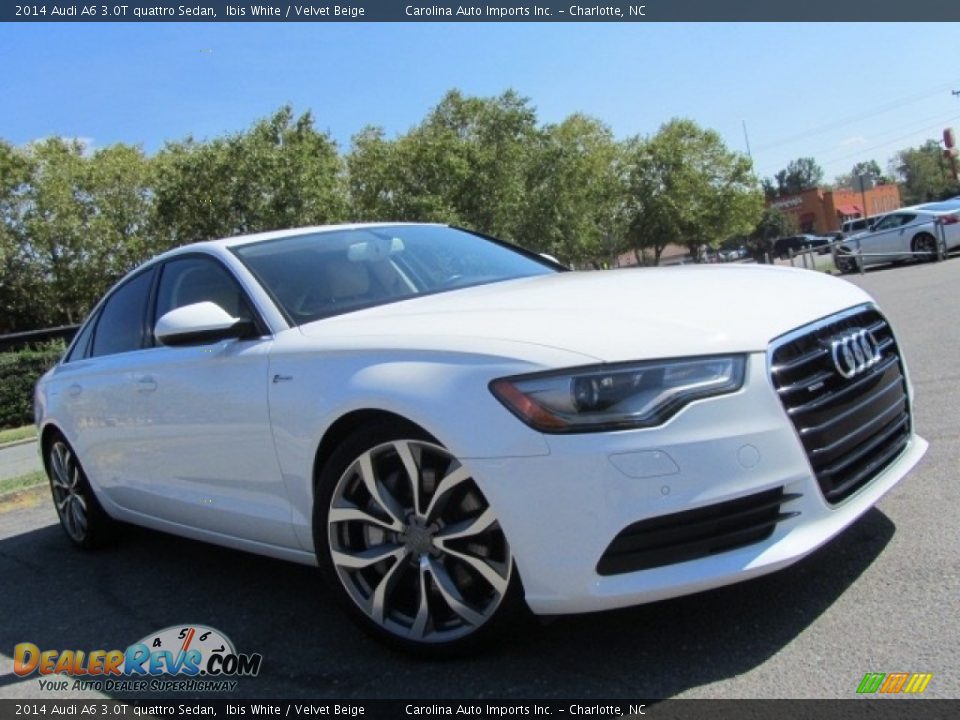 2014 Audi A6 3.0T quattro Sedan Ibis White / Velvet Beige Photo #2