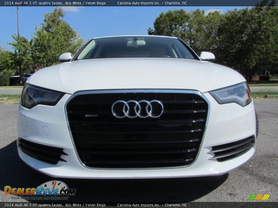 2014 Audi A6 3.0T quattro Sedan Ibis White / Velvet Beige Photo #4