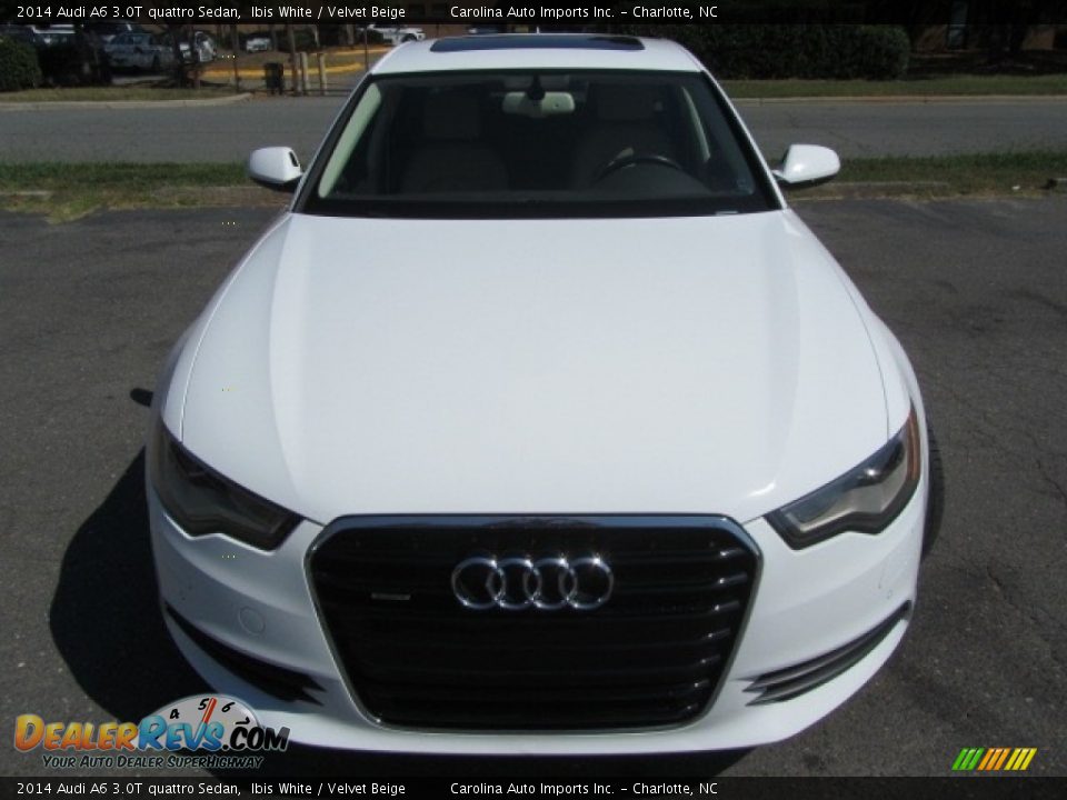 2014 Audi A6 3.0T quattro Sedan Ibis White / Velvet Beige Photo #5