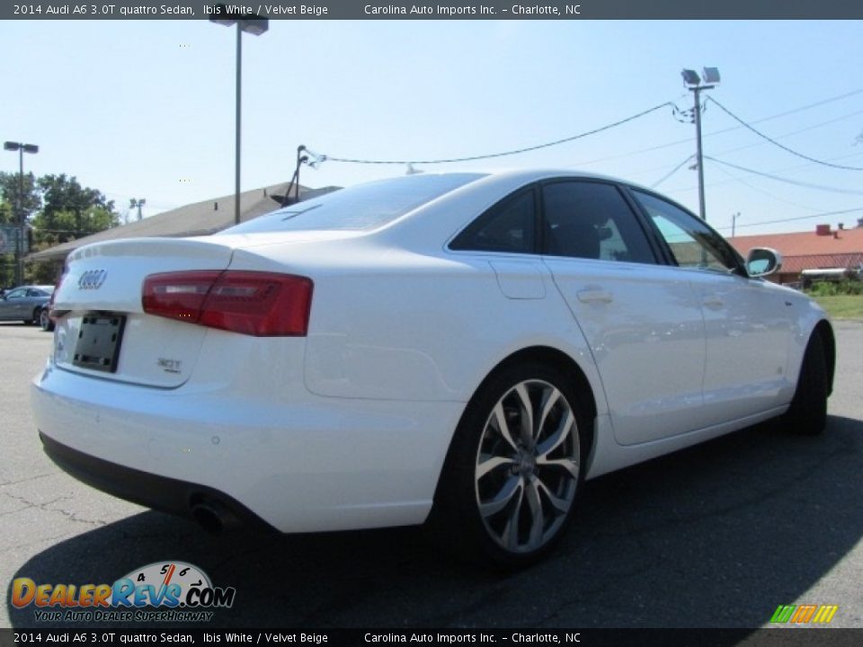 2014 Audi A6 3.0T quattro Sedan Ibis White / Velvet Beige Photo #10