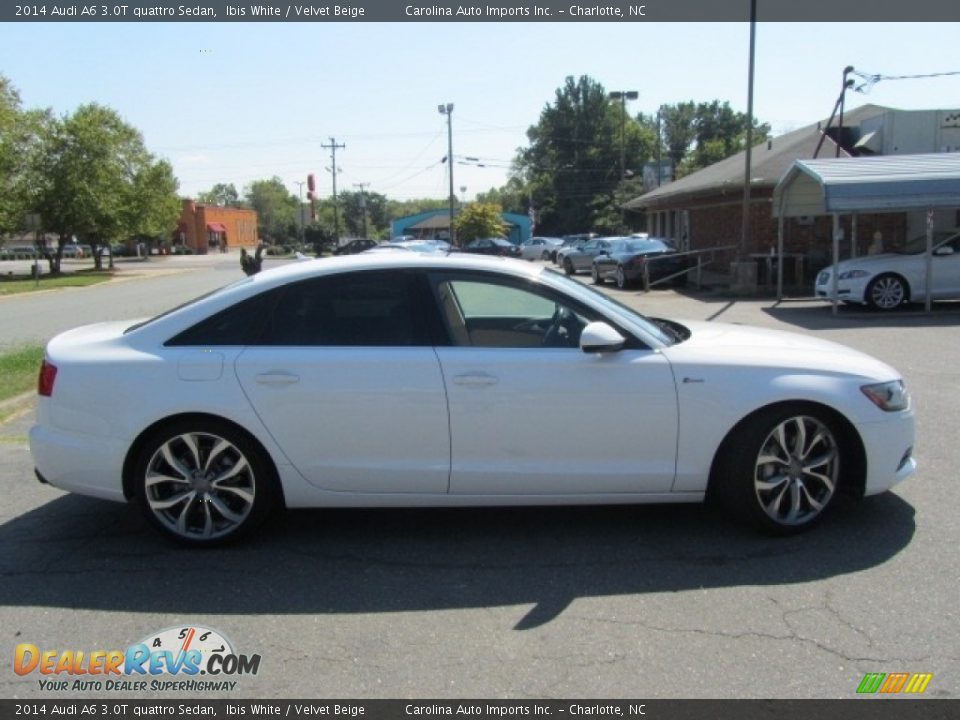 2014 Audi A6 3.0T quattro Sedan Ibis White / Velvet Beige Photo #11