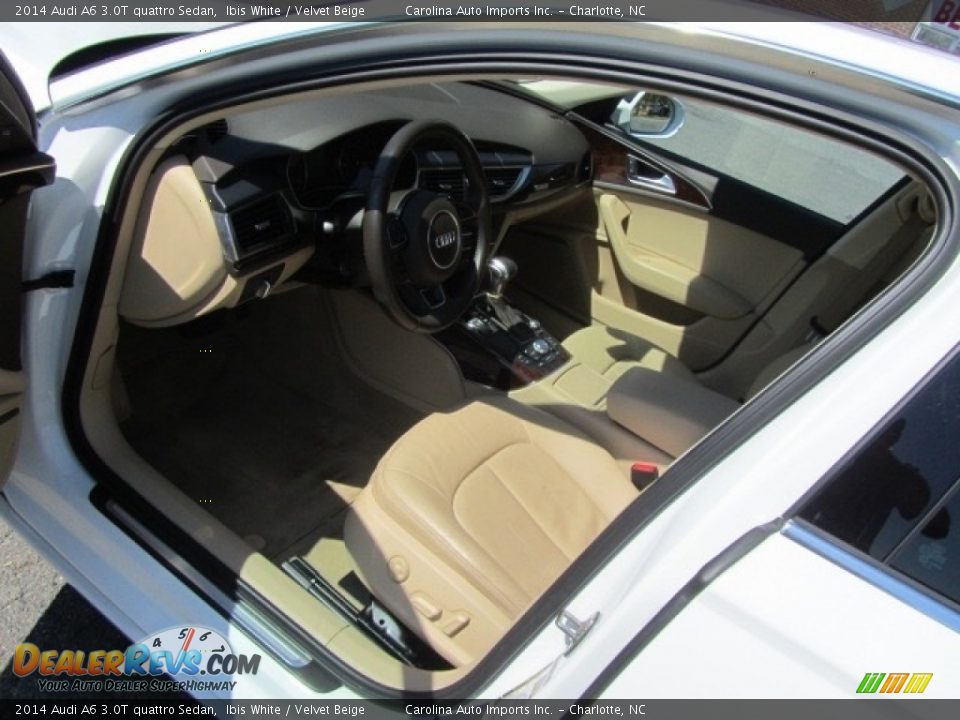 2014 Audi A6 3.0T quattro Sedan Ibis White / Velvet Beige Photo #17