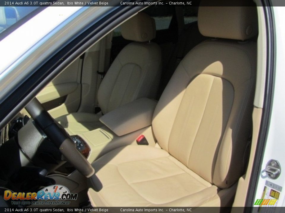 2014 Audi A6 3.0T quattro Sedan Ibis White / Velvet Beige Photo #19