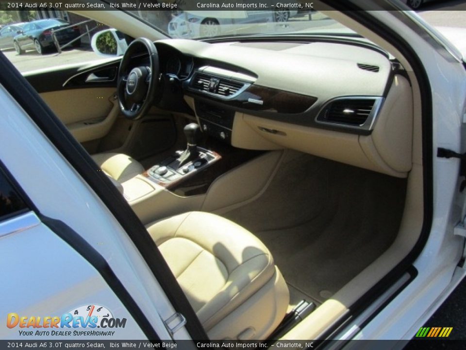 2014 Audi A6 3.0T quattro Sedan Ibis White / Velvet Beige Photo #22