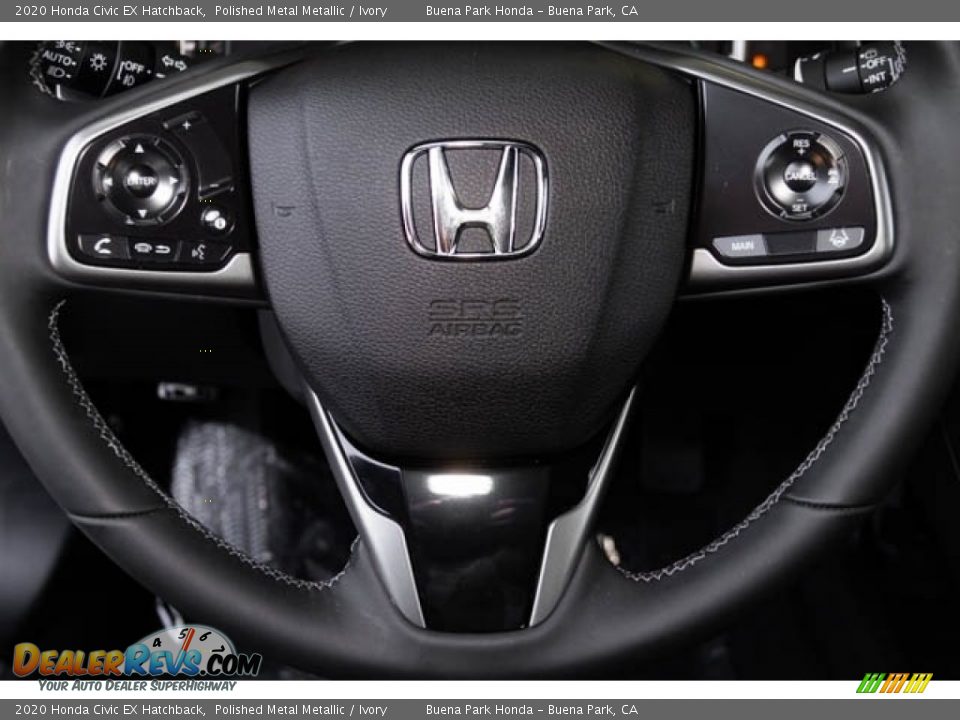 2020 Honda Civic EX Hatchback Polished Metal Metallic / Ivory Photo #20