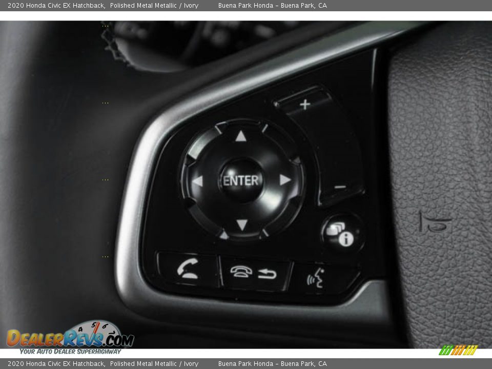 2020 Honda Civic EX Hatchback Polished Metal Metallic / Ivory Photo #21