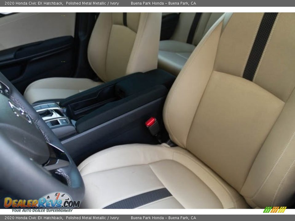 2020 Honda Civic EX Hatchback Polished Metal Metallic / Ivory Photo #24