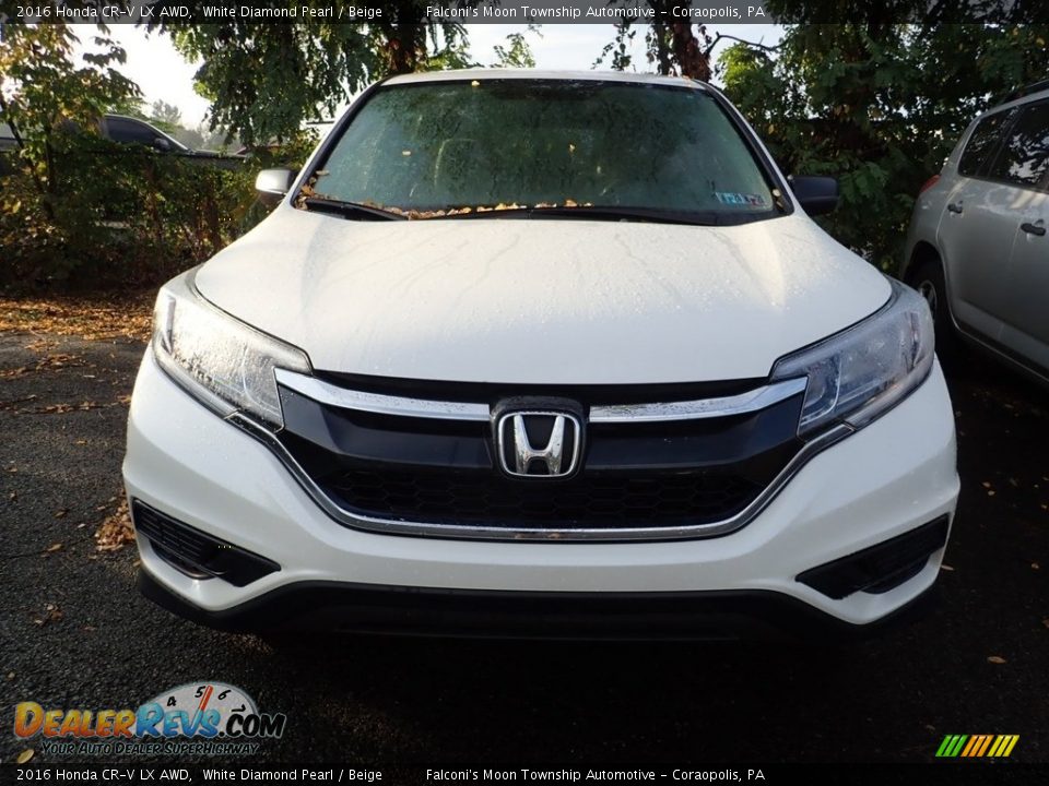 2016 Honda CR-V LX AWD White Diamond Pearl / Beige Photo #3